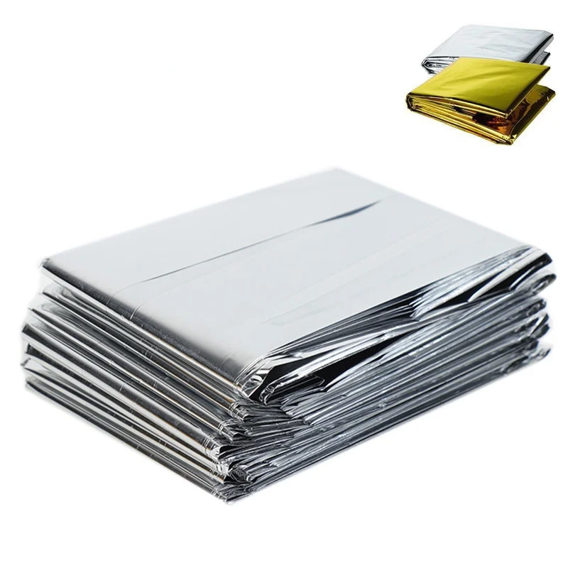 

Emergency Blanket Outdoor Survive First Aid Military Rescue Kit Windproof Waterproof Foil Thermal Blanket for Camping Hiking