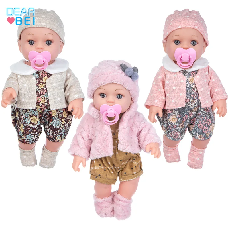 

12 Inch Full Body High Quality Silicone Baby Doll Lifelike Toddler Mini Reborn Doll Magnetic Pacifier Surprise Children