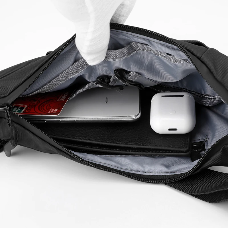 Миниатюрная сумка через плечо для мужчин нейлоновый материал неправильная форма