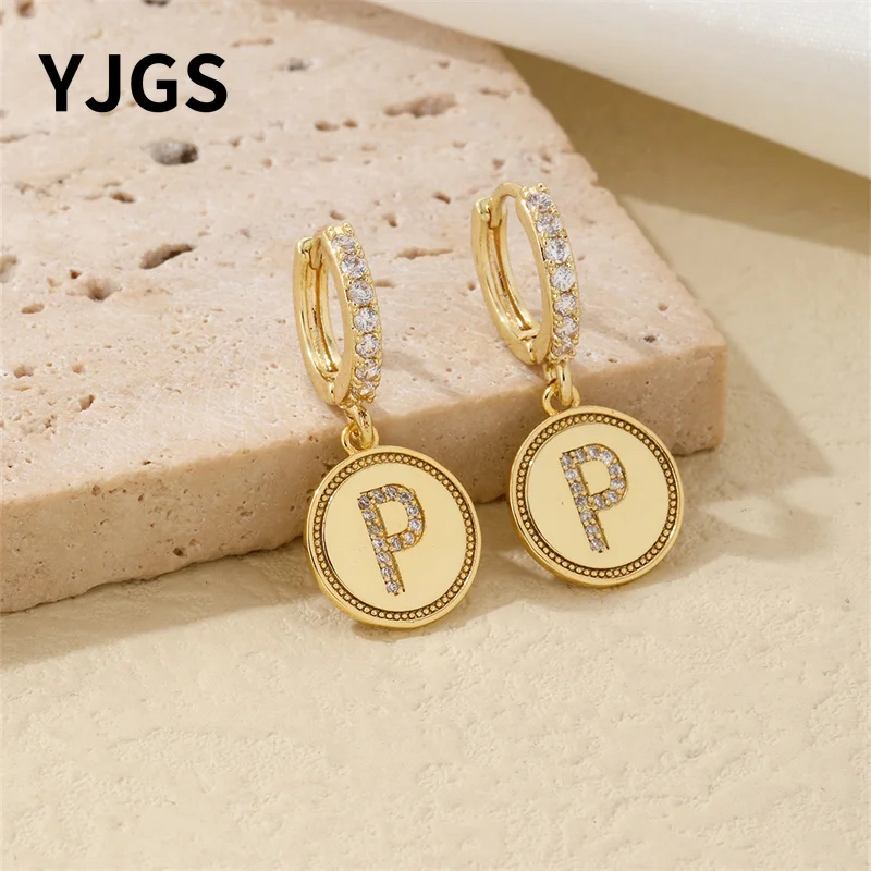 YJGS темпераментные минималистичные ювелирные изделия Медный позолоченный набор