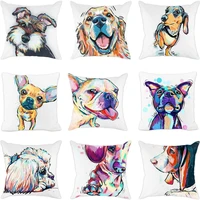 decorative pillowcase for sofa cute puppy dog pillow case funny dog throw pillow cover cushion cover for couch sofa living room