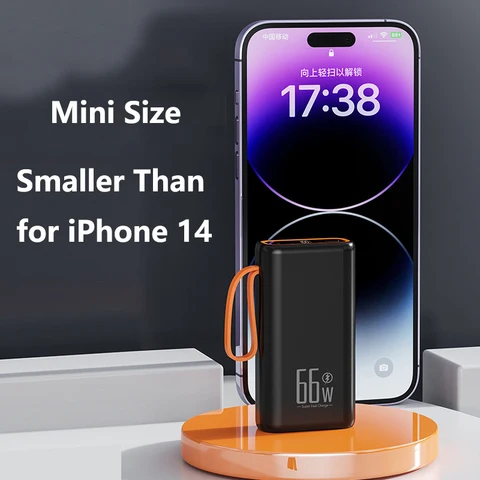 Power Bank 20000 мАч с 66 Вт PD Быстрая зарядка Powerbank Портативное зарядное устройство Внешний аккумулятор для iPhone Huawei Xiaomi Samsung