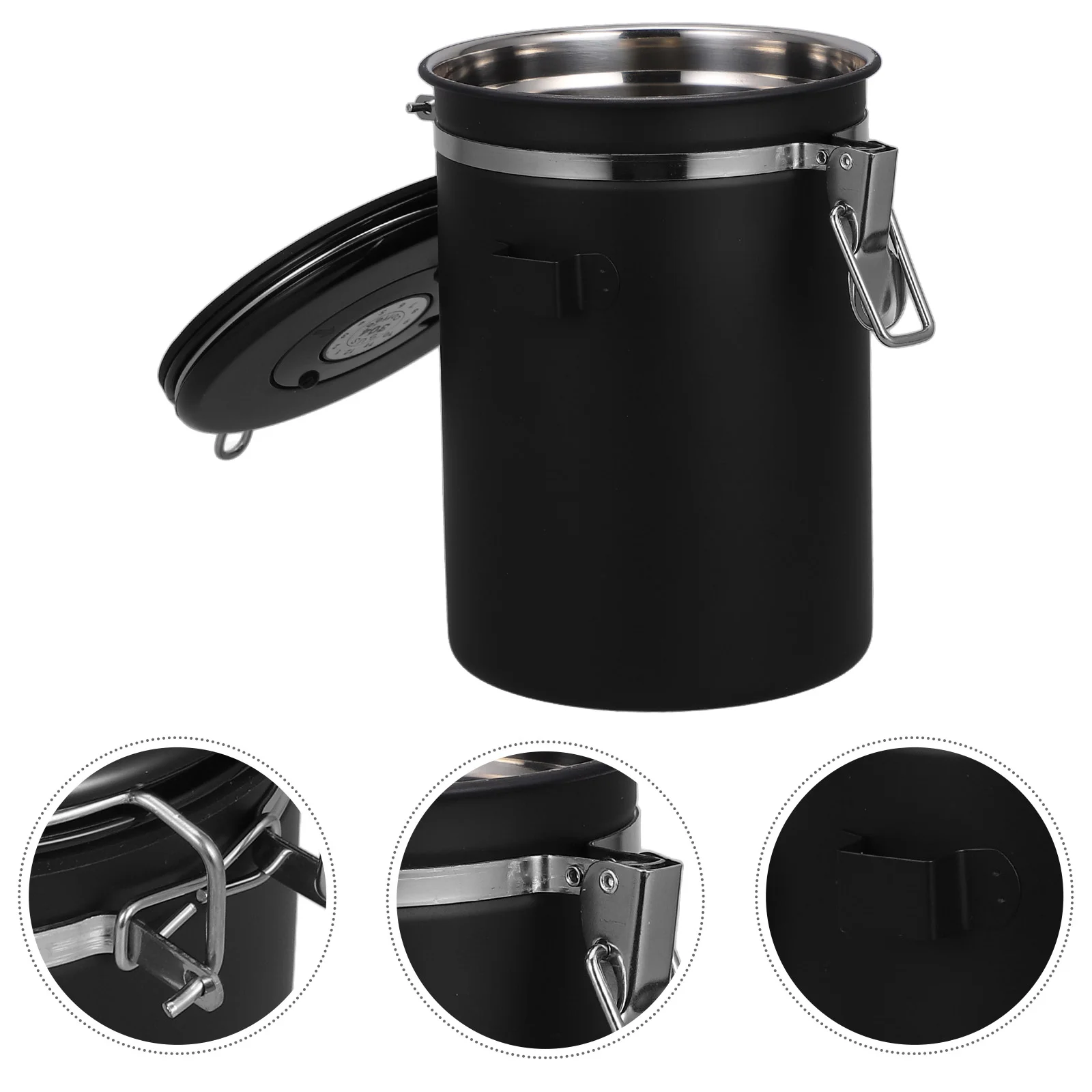 Puszka na kawę ziarnista Materiały do przechowywania Kanister w domu wiejskim Metalowy wielofunkcyjny słoik Biuro biurko