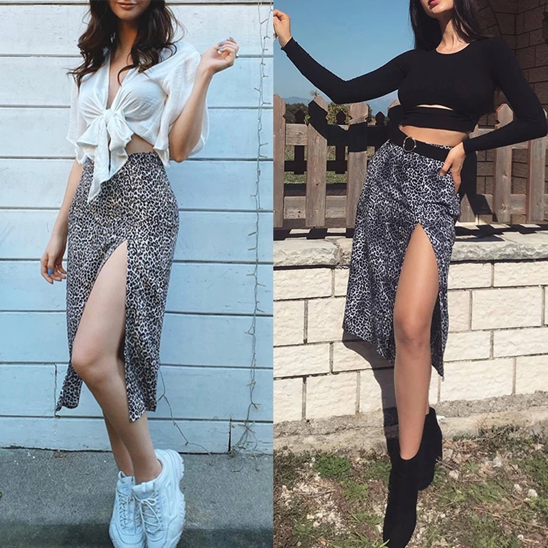 

Женская юбка с высоким разрезом, длинная прямая юбка до щиколотки, лето-осень 2022