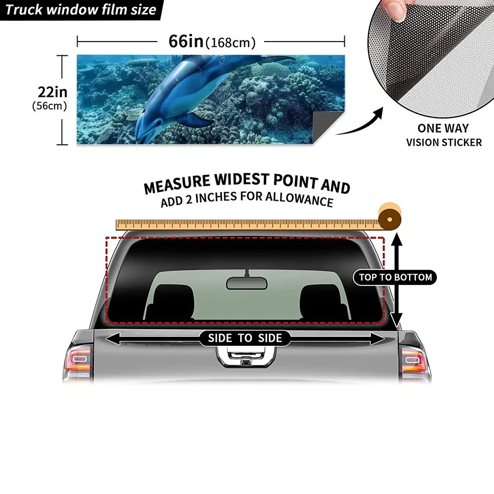 Бесплатная роуминг дельфин рифы наклейка на заднее лобовое стекло автомобиля