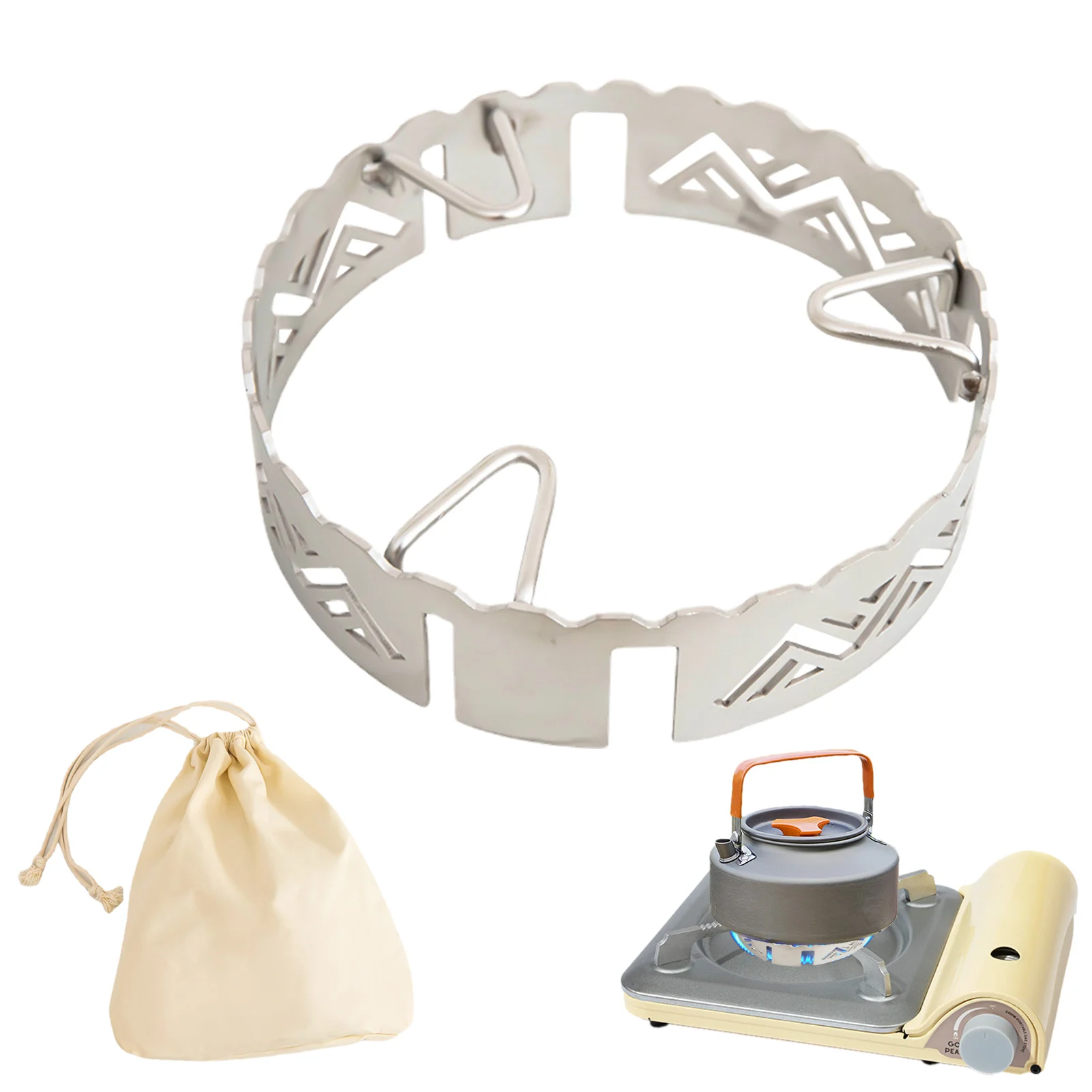 

Stove Windscreen Windproof Ring For Cassette StovePortable Stove Windshield Stainless Steel Ing Burner Windshield