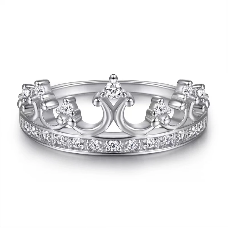 

LY Solid 925 чистое серебро сверкающее AAAAAAAA циркон драгоценный камень корона кольцо подходит для женщин элегантный свадебный подарок 2022