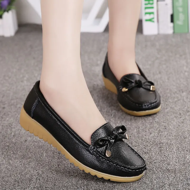 

Женские туфли из натуральной кожи, на низком каблуке