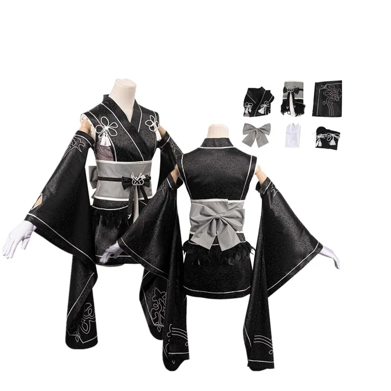 

Кимоно для косплея NieR YoRHa 2B, женское кимоно No.2 Тип B, платье, наряды на пояс, костюмы для Хэллоуина, карнавала, женский костюм