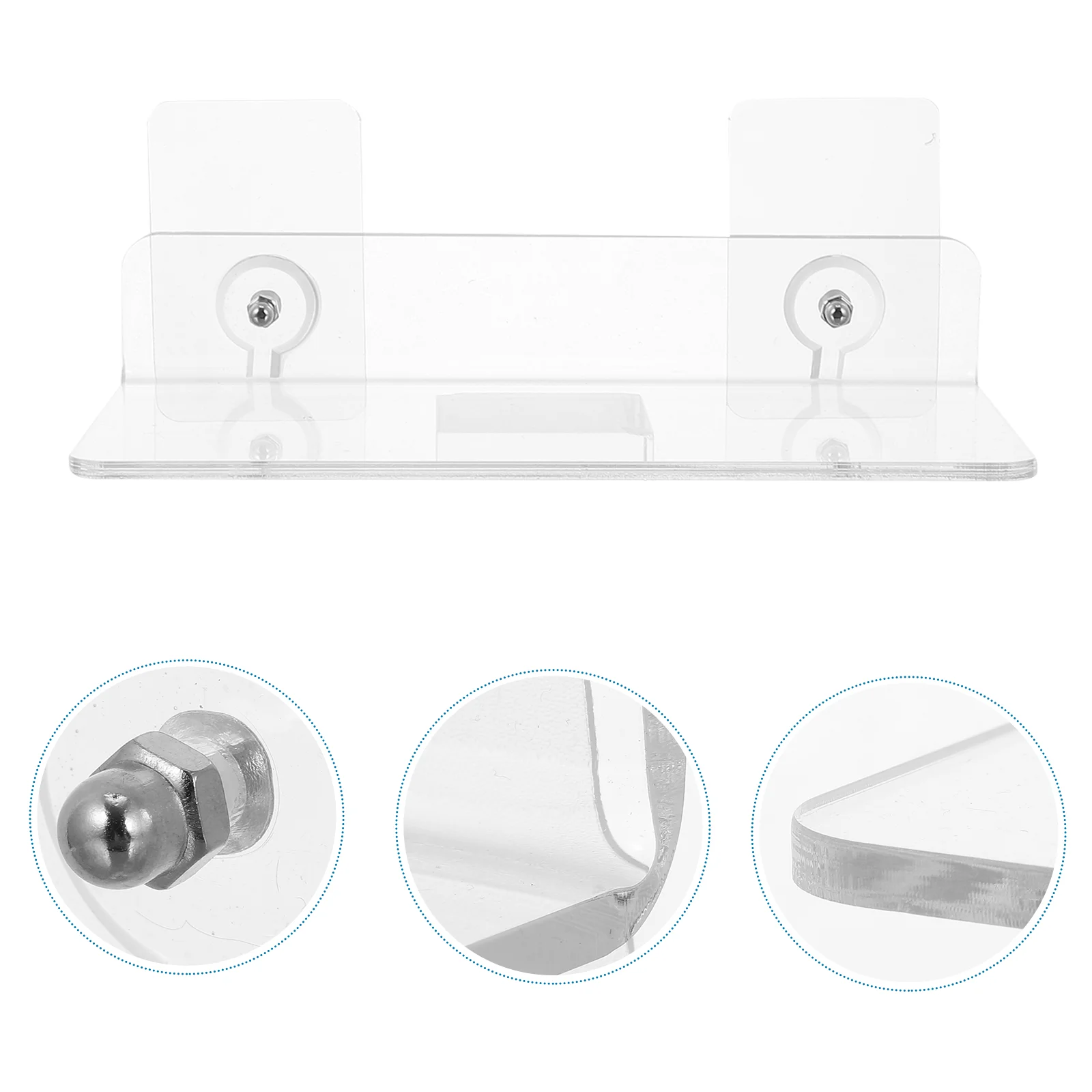 

Shelves Acrylic Floating Shelf Display Bathroom Wall Storage Hanging Rack Shower Ledge Bookshelf Clear Organizer Bottle Mounted