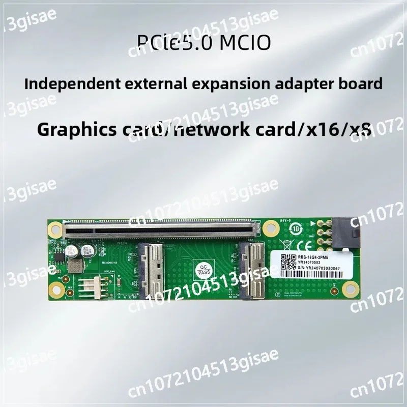 Фото Сетевая карта SSD U.2 Жесткий диск с адаптером PCIe 5.0/4,0 Retimer Card MCIO X16/X8 для графического процессора Кабель объединительной платы №5
