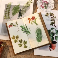 40pcspack retro floral green plant stickers diary scrapbook decoration stationery sticker diy craft label