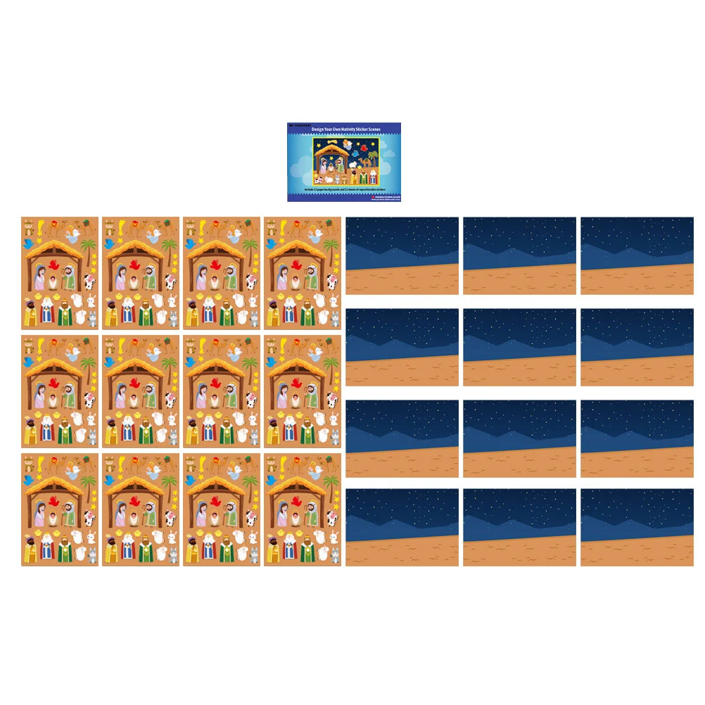 

1 Set Decorative Reusable Educational Sticker Scene Stickers for Children Gift