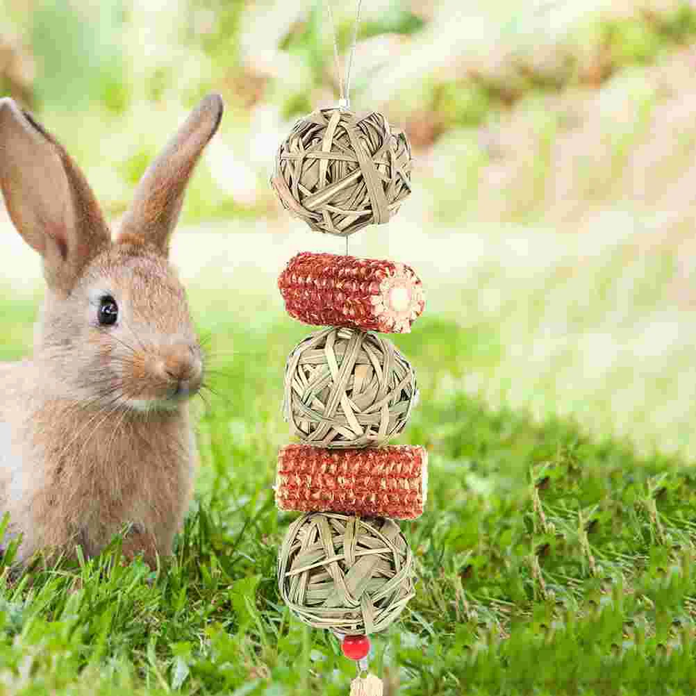 

Toys Chew Bunny Chinchilla Hamster Guinea Teeth Treats Rabbit Rabbits Rat Hanging Chewing Biting Cage Ball Molar Toy Indoor