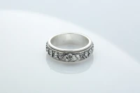 cyg six words pixiu silver rings for couples double layers and the outer layer can rotate single or a set of options