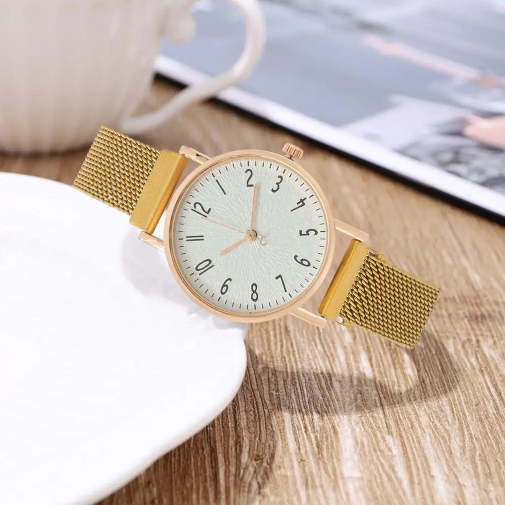 Женские кварцевые часы с круглым циферблатом магнитный Соединительный ремешок
