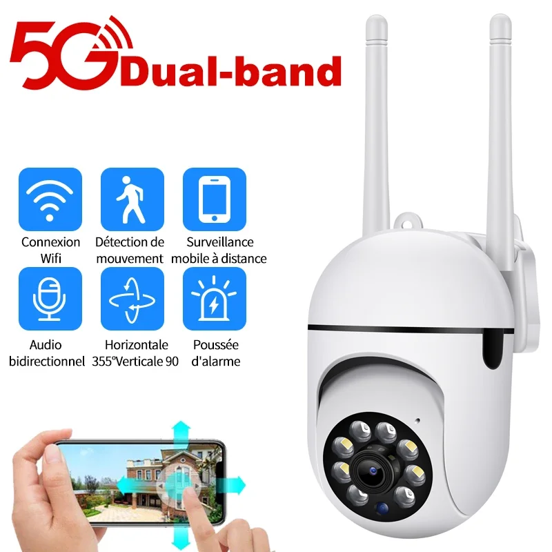 

New 2MP PTZ Wifi IP Surveillance Camera Outdoor 4X Digital Zoom AI Human Detect Wireless Camera H.264 Audio Security CCTV Camera