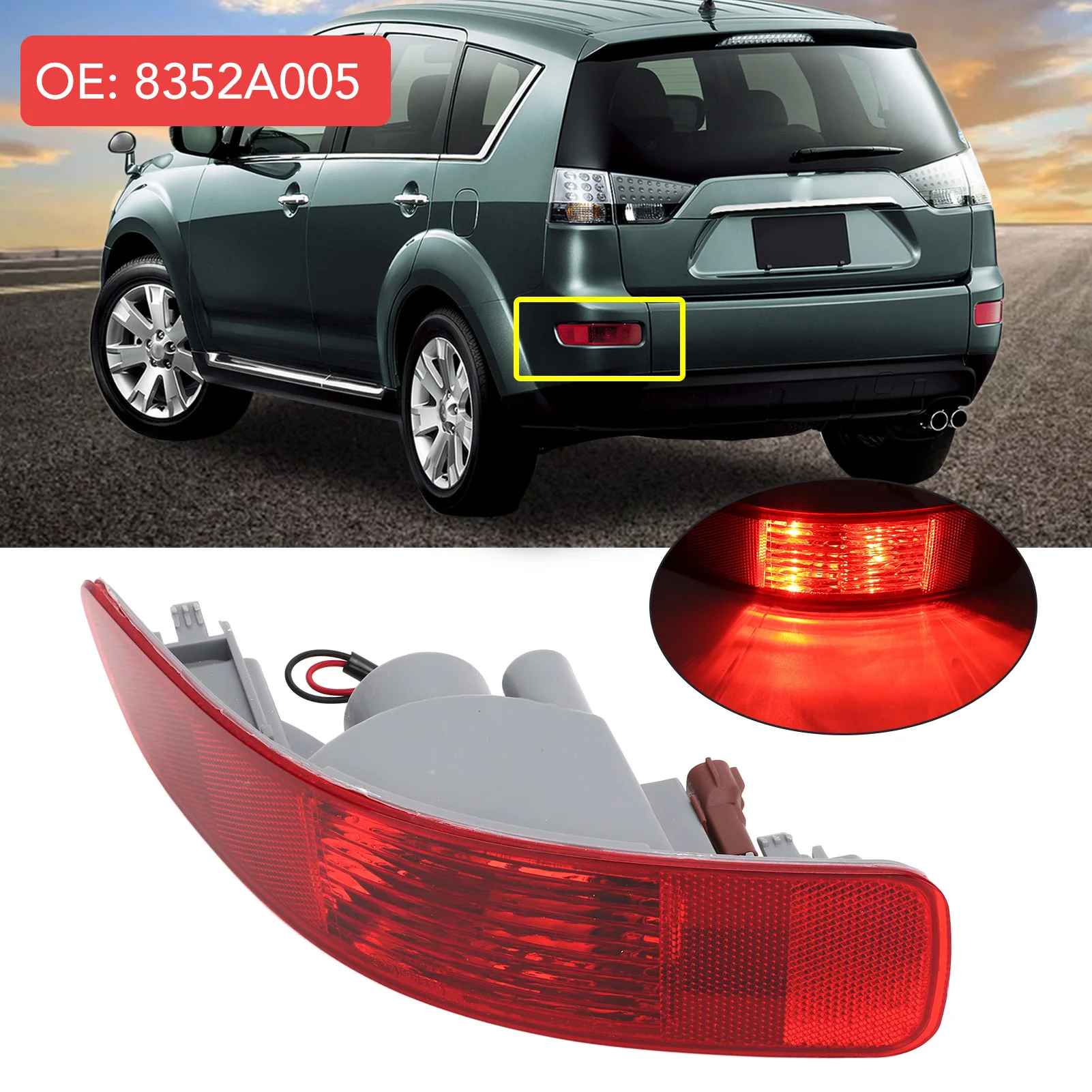 Для Mitsubishi Outlander 2007 2008 2009 2010 2011 20112 1 шт. левый задний боковой фонарь-отражатель 10000 в