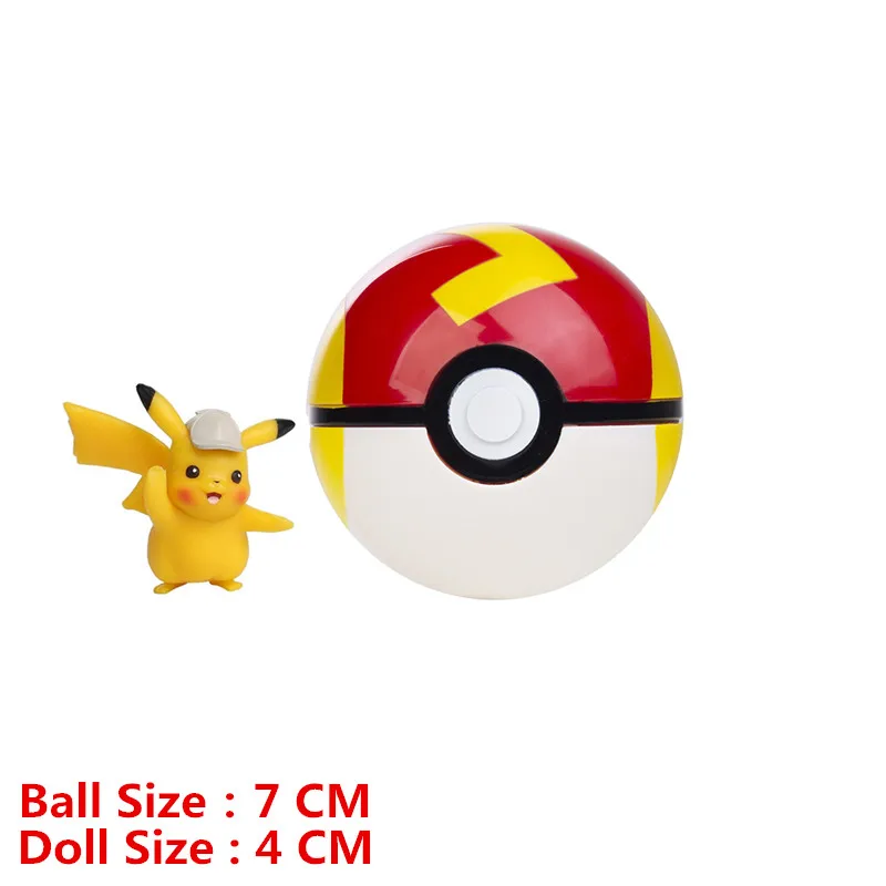 Фото Покемон аниме фигурка ремень эльф Pokeball Пикачу; Чаризард Карманный Монстр Pokeball экшн-модель домашних животных детские подарки на день рожден... №5