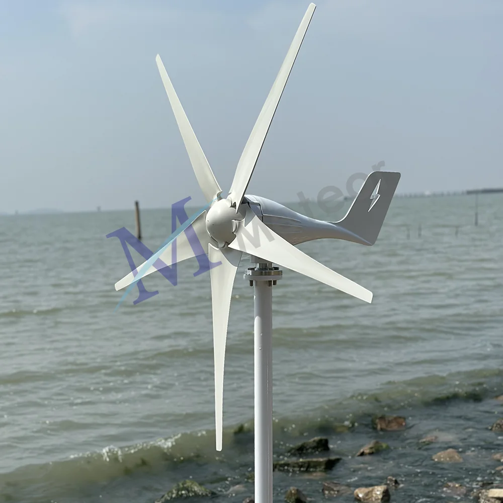 Ветряная турбина с горизонтальной осью 1000 Вт Волшебная ветряная мельница для