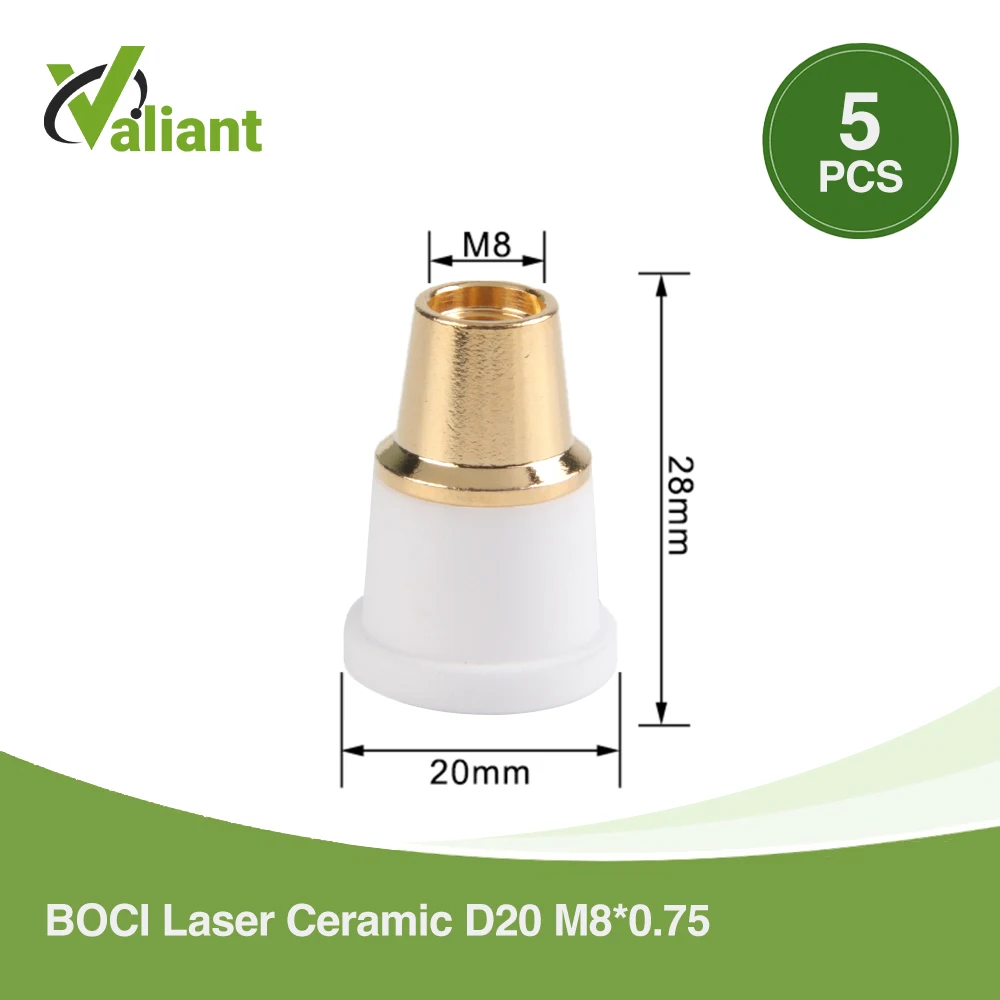 Фото 5 шт. керамических колец BOCI Laser D20 M8*0.75 DY.C.A0004AA, запчасти для лазерного оборудования для 3D-резательной головки BOCI №2