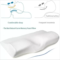 white memory foam pillow for sleeping bed pillow for neck pain orthopedic pillow massage cervical protection for bedroom pillows