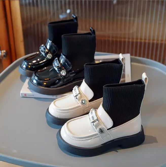 

Детские модные ботинки, Осень-зима, новая спортивная обувь для мальчиков и девочек, уличные ботильоны челси, ботильоны для девочек, плюшевые...