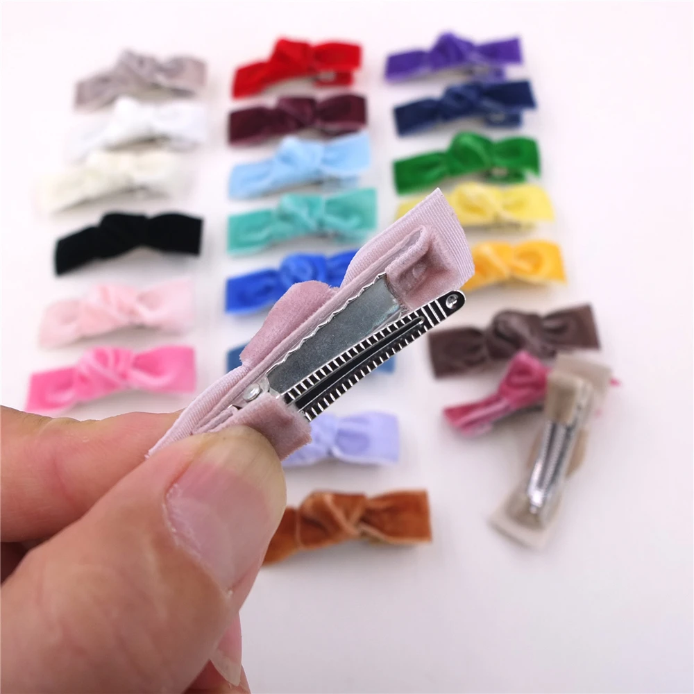 Милые бархатные заколки для волос с бантом и бахромой 2 шт. челки маленьких