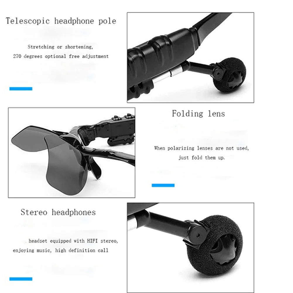 2023 New X8S Wireless Handsfree Bluetooth-compatible 5.0 Headset Stereo Headphone Sunglasses Smart Glasses For Smart Phones Best enlarge