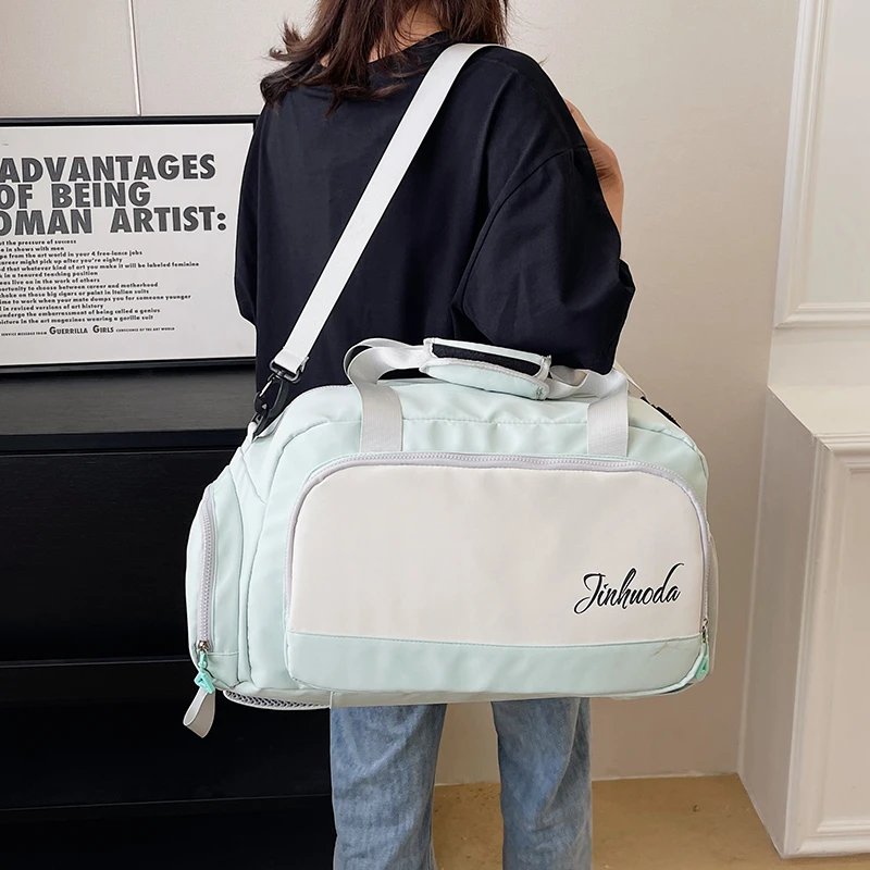 Large Capacity Double Shoulder Travel Bag Art Female High Quality Storage Clothes Handbag Single Shoulder Cross-Body Bag M643