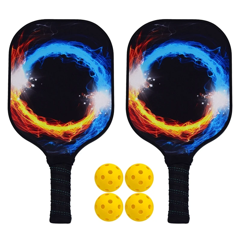 

Pickleball Paddle Set,Carbon Fiber Pickleball Racket 2 Rackets And 4 Pickleballs Balls,Racquet Portable Bag