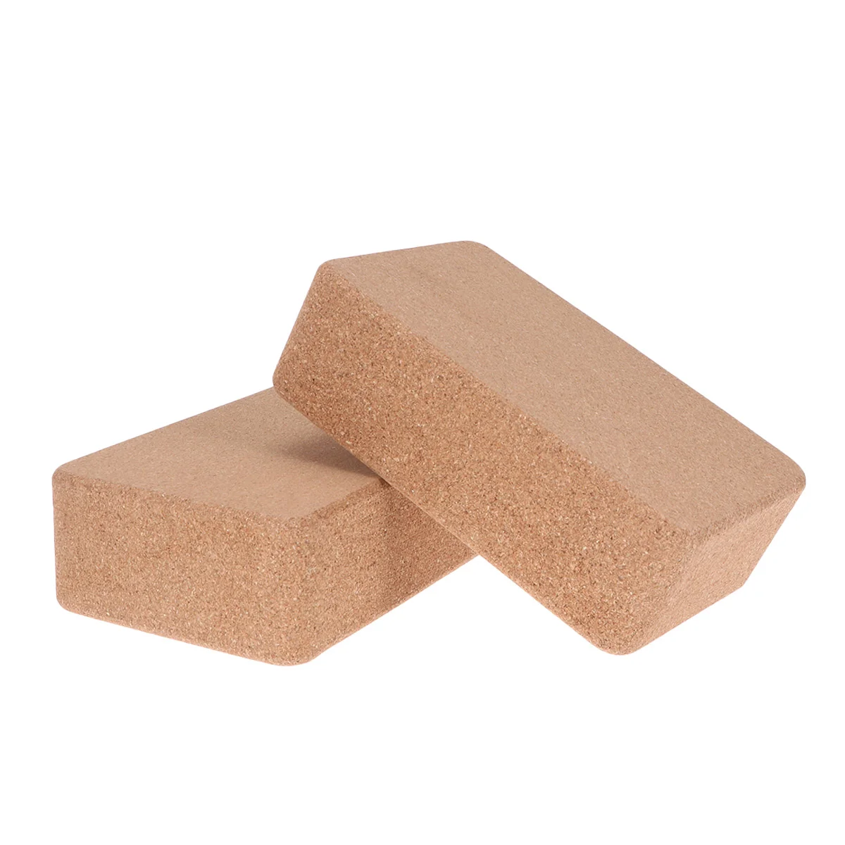 

2Pcs Cork Yoga Block For Yoga Pilates Strength, And Flexibility Beginner