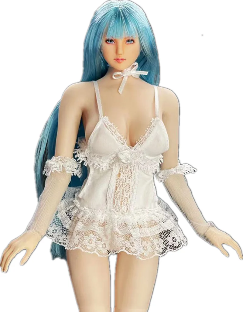 1/6 Женский Одежда для солдат набор Loli свадебное бикини кружевное цельное белое