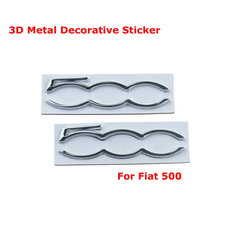 

2 шт. металлические наклейки для стайлинга автомобилей 3D значок с буквами декоративные наклейки для Fiat 500 Punto Bravo Stilo Panda Abarth 124 695 аксессуары