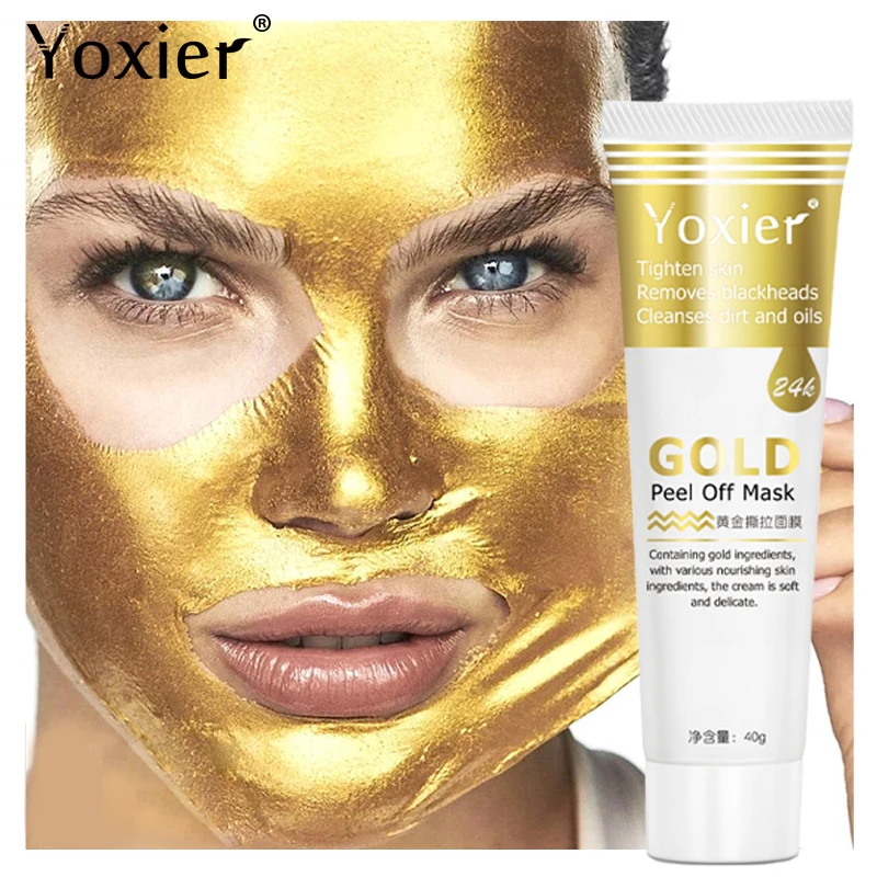 

Gold Collagen Peel Off Mask Remove Blackheads Acne Anti-Wrinkle Lifting Firming Oil-Control Vitamin E Face Skin Care