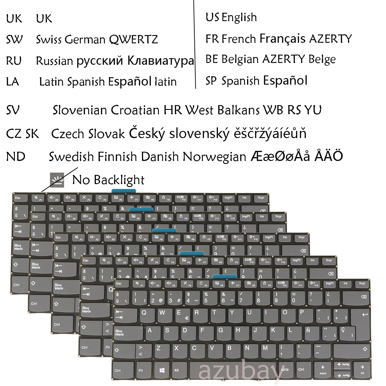 Клавиатура для ноутбука Lenovo Ideapad 3-14IML05 3-14ITL05 V130-14ikb V330-14AR Словенский Хорватский