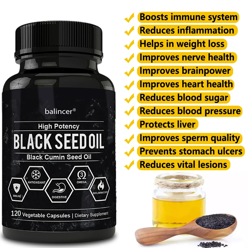 

Капсулы Black Seed Oil-помогают улучшить здоровье сердца, здоровье желудка, снизить кровяное давление, помочь дыханию, потерять вес