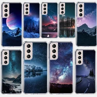 starry night in the mountains case coque for samsung galaxy s21 ultra 5g s20 fe s20 plus s10e s10 lite s8 s9 plus s7 cover funda