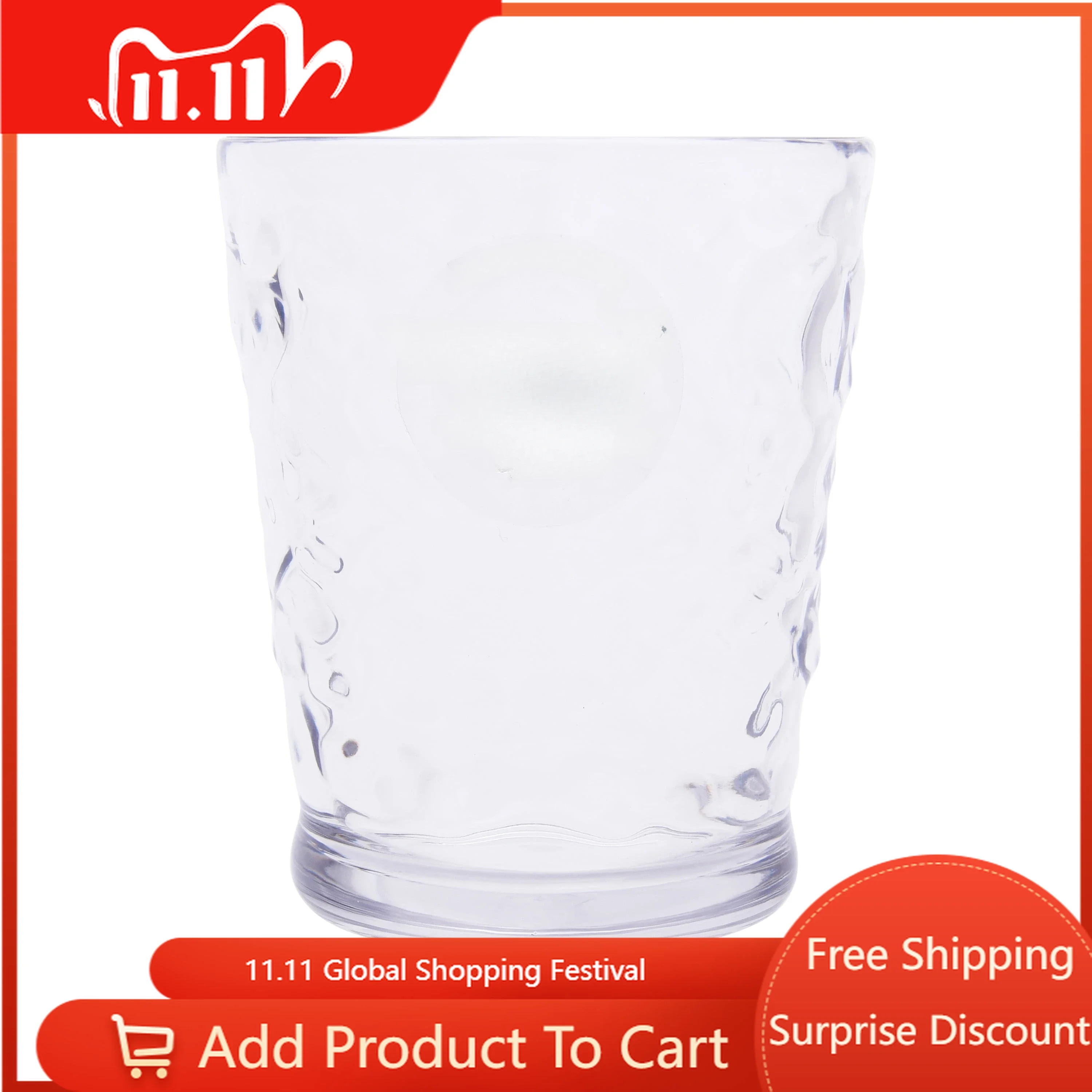 

14 Oz. Hammered Tumbler 6-Pack, Cup, Mug , Drinking Glasses , Coffee Mug , Glass Cup , Shot Glass