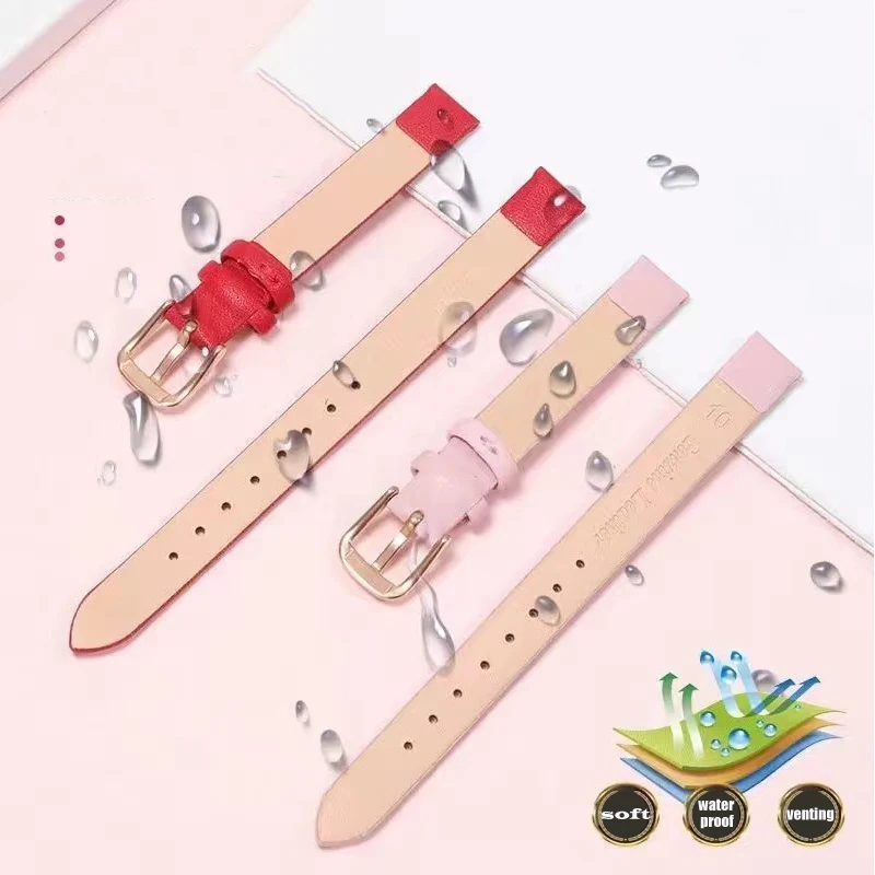 Full grain Cow leather Watch strap 8mm 10mm 12mm 14mm 16mm 18mm 20mm 22mm Genuine Watch band for Droshipping Watch strap factory