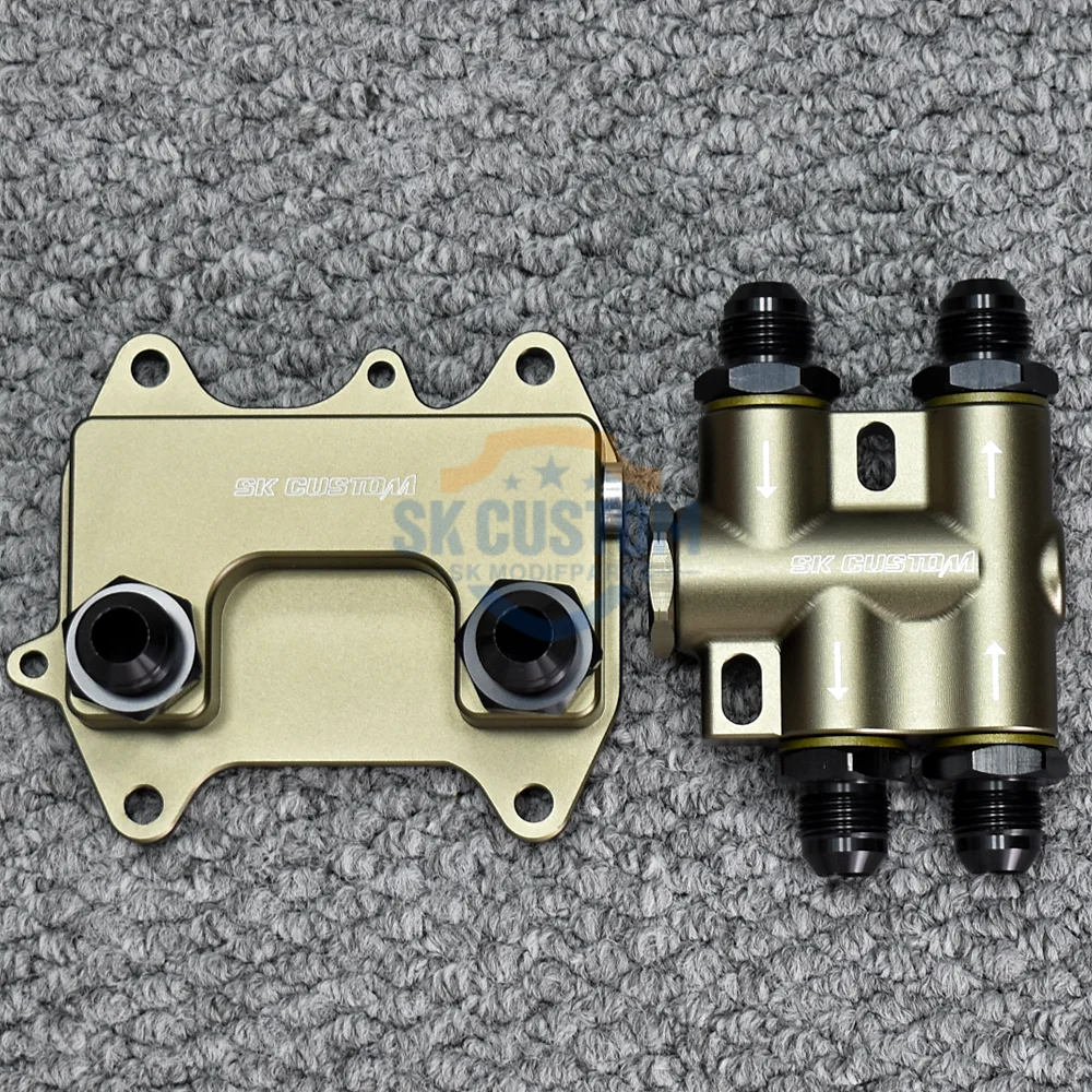 Фото Адаптер масляного радиатора для дизельного двигателя Volkswagen Audi EA188 2.0 TDI CBAB CBBB CBDB CBDA CAGA CAHA, артикул SK CUSTOM OE: 03L117021C №3