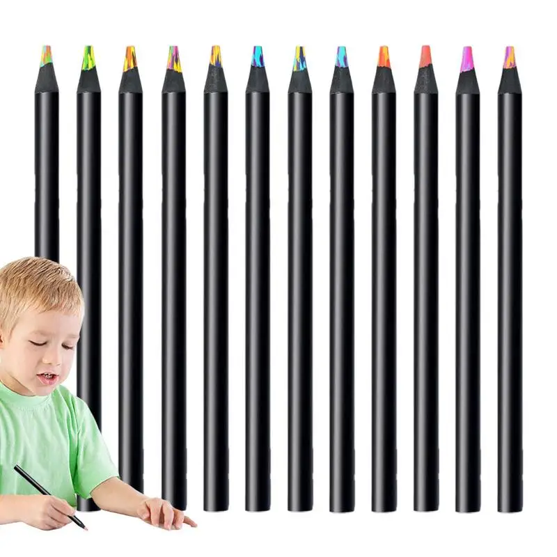 Multi Colored Pencils Fancy Pencils For Kids Develop Children's Imagination Solid Wood Multiple Color