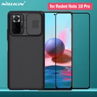 2-в-1 Nillkin чехол + стекло для Xiaomi Redmi Note 10 Pro глобальная версия CamShield защитный чехол для камеры с закаленным стеклом