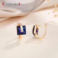 fashion simple square gold earrings engagement party birthday gift jewelry