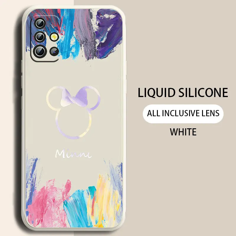 

Mickey Mouse Bright Phone Case For Xiaomi Redmi Note 11T 11 11S 10T 10 9T 9S 9 8T 8 7 6 5 Pro Liquid Rope Funda Cover Soft Back