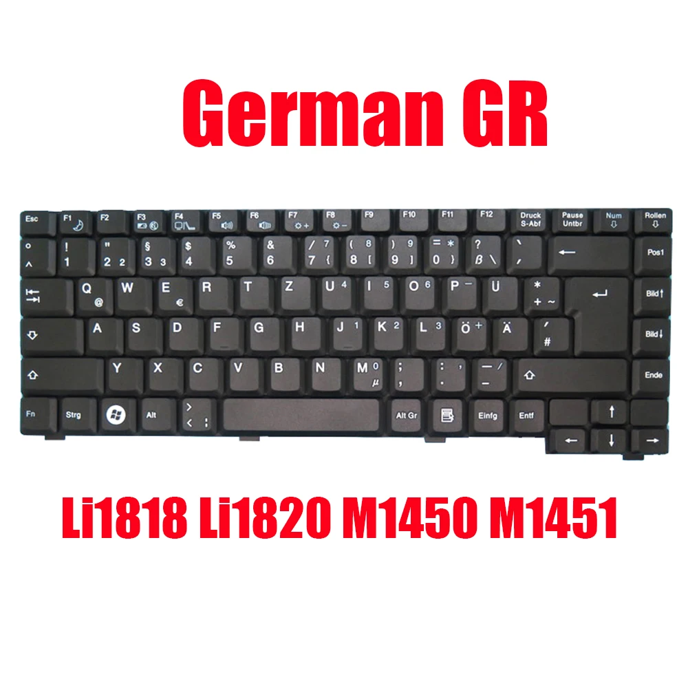 

Laptop Keyboard For Fujitsu For Amilo Li1818 Li1820 M1450 M1451 For ECS L71 L70 MP-02686D0-360PL 71GL70074-20 German GR Black