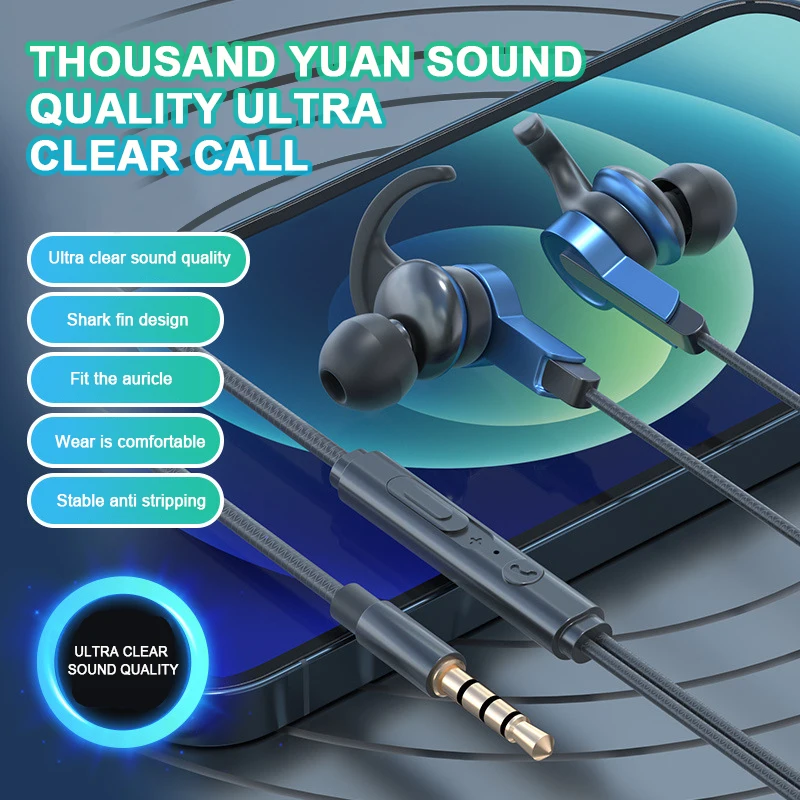 

2023 With Microphone Phone Earphones 3.5mm In Ear Mobile Phone Headset Handsfree Call For Samsung Huawei 9d Stereo Earphones