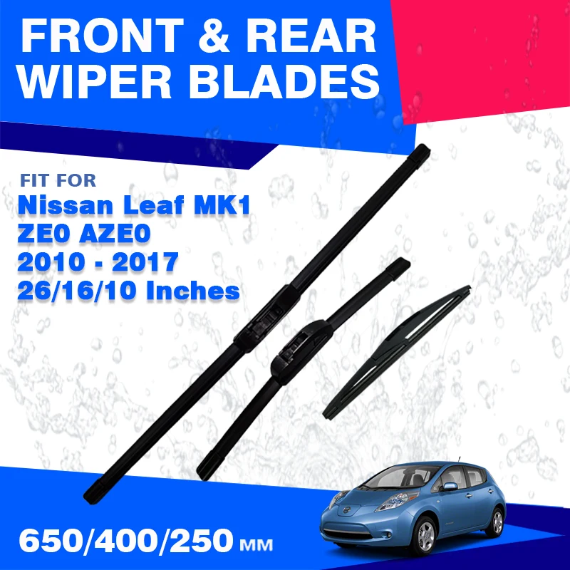 

Для Nissan Leaf MK1 ZE0 AZE0 2010-2017 передние и задние щетки стеклоочистителя ветрового стекла 26 "16" 10 "заправки щетки для чистки