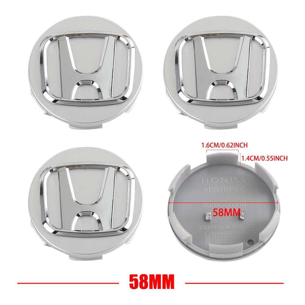 

58/69 мм колпаки центральной ступицы колес автомобиля, наклейки на обод, чехлы для Honda Jazz Fit Avancier Crv Accord Pilot City Prelude Mugen Power