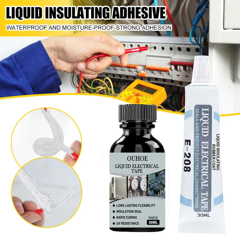 

30/125ml Insulation Electrical Sealant Liquid Tape Paste Waterproof Anti UV No Corrosion Insulation Electrical Glue Tape